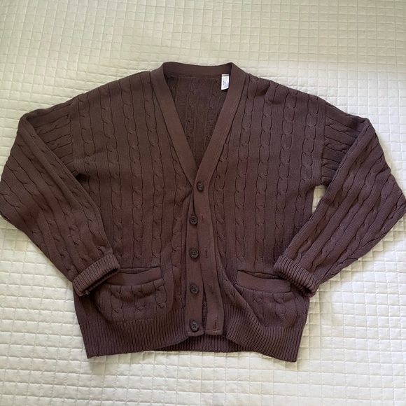 Chocolate brown cozy aesthetic cardigan - Picture 1 of 3